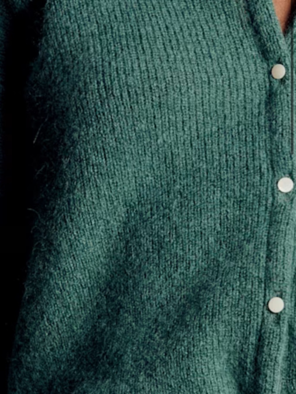 Sezane Gaspard Cardigan in Sage Green/Blue - Size Medium - Picture 4 of 8